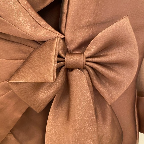 VICTOR COSTA BRONZE COLOR DRESSY BLOUSE - Picture 6 of 6